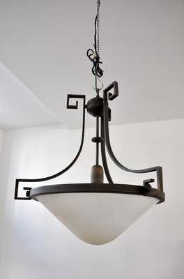 Swiss Art Deco Brass & Opaline Glass Pendant Lamp, 1930s for sale at ... Swiss Art Deco Brass & Opaline Glass Pendant Lamp, 1930s for sale at ...