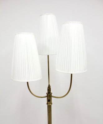 Vintage Three-Light Brass Floor Lamp, 1940s for sale at Pamono Vintage Three-Light Brass Floor Lamp, 1940s for sale at Pamono