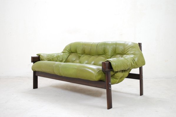 Model Mp 041 Green Leather Sofa From Percival Lafer 1961 For Model Mp 041 Green Leather Sofa From Percival Lafer 1961 1
