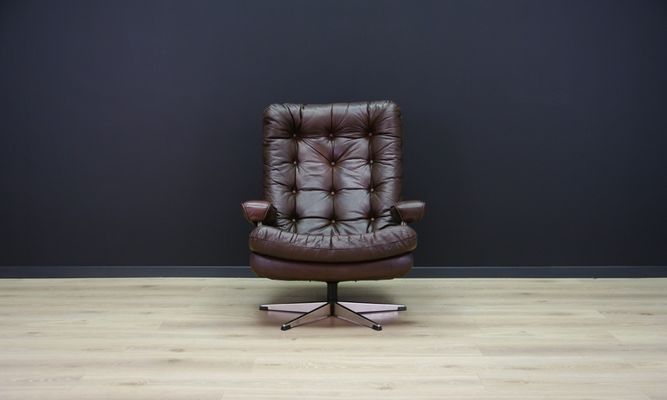 Mid Century Danish Leather Armchair For At Pamono Mid Century Danish Leather Armchair 1