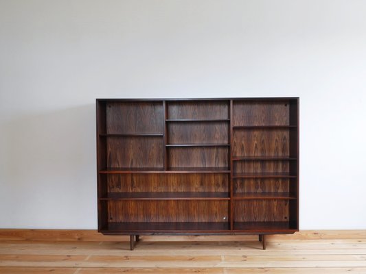 Mid Century Danish Rosewood Veneer Bookcase By Omann Jun 1960s For Mid Century Danish Rosewood Veneer Bookcase By Omann Jun 1960s 1