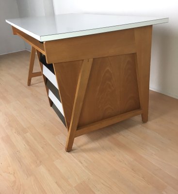 Mid Century German Desk From Leuwico 1960s For At Pamono Mid Century German Desk From Leuwico 1960s 9