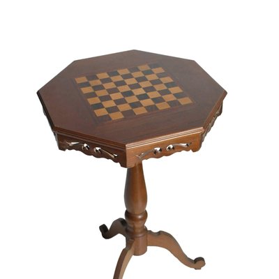 Small Mid Century Chess Game Table In Walnut En Vente Sur Pamono Small Mid Century Chess Game Table In Walnut 2
