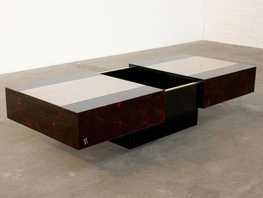 Vintage Sliding Coffee Table With Liquor Storage By Mahey Maville Vintage Sliding Coffee Table With Liquor Storage By Mahey Maville 3