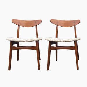 Side chairs & dining chairs by hans j. wegner at pamono Carl hansen spisebord