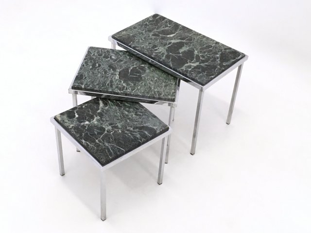 Green Alps Marble Nesting Tables 1970s For At Pamono