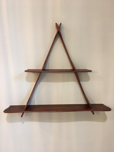Teak Triangle Wall Shelving Unit By Peder Moos 1950s For At Pamono