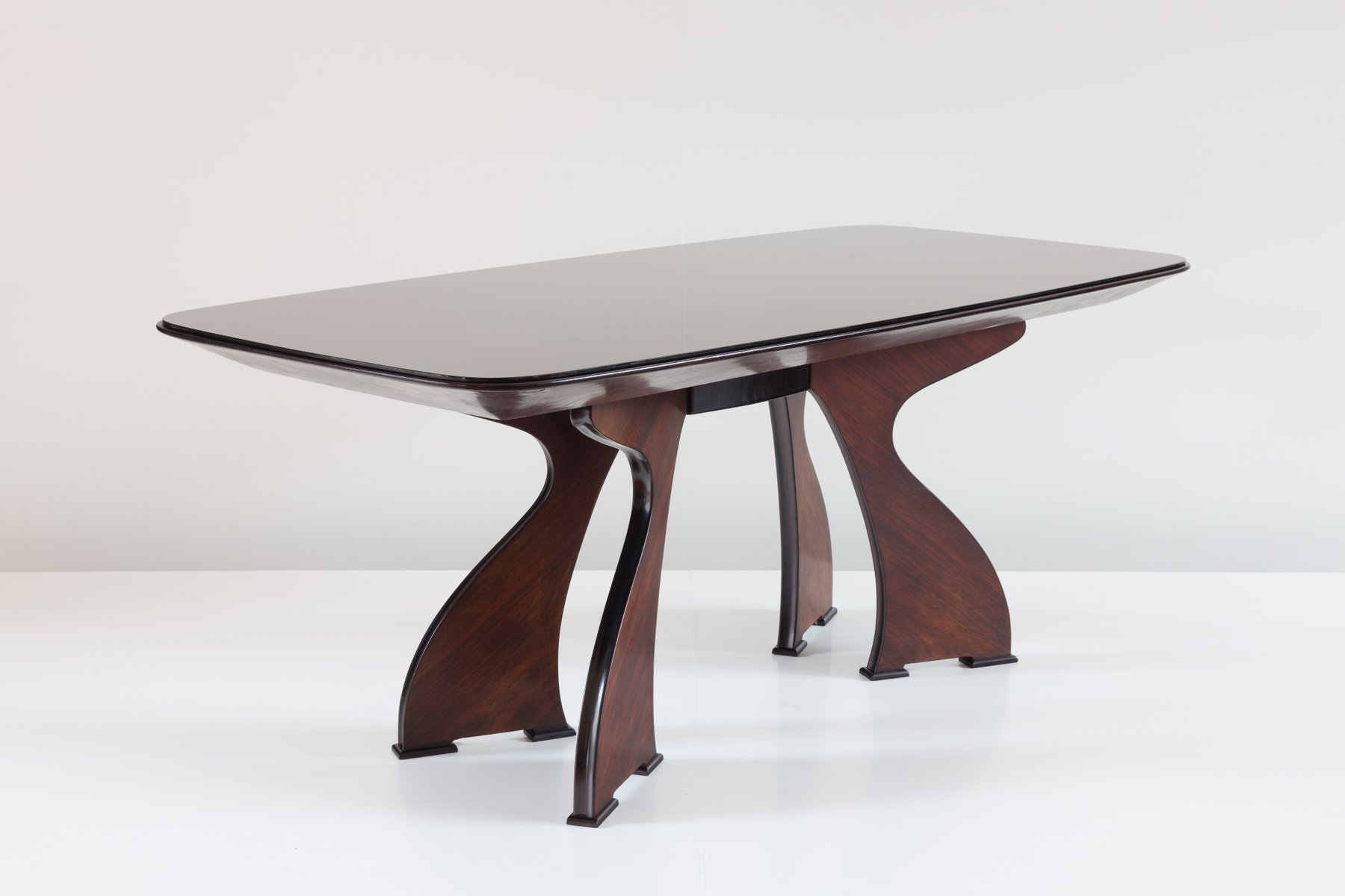 Sculptural Italian Modern Rosewood Dining Table For Sale At Pamono