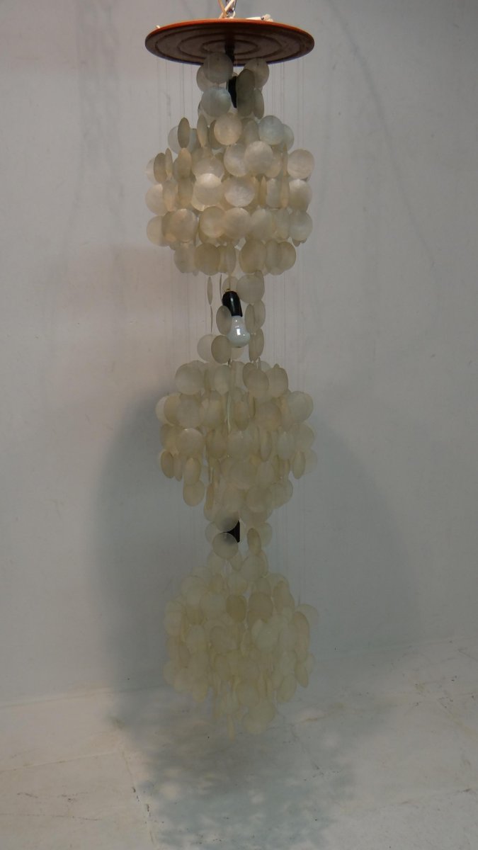 Capiz Three Tier Chandelier Musethecollective Vintage Three Tier Capiz S Chandelier For At Pamono