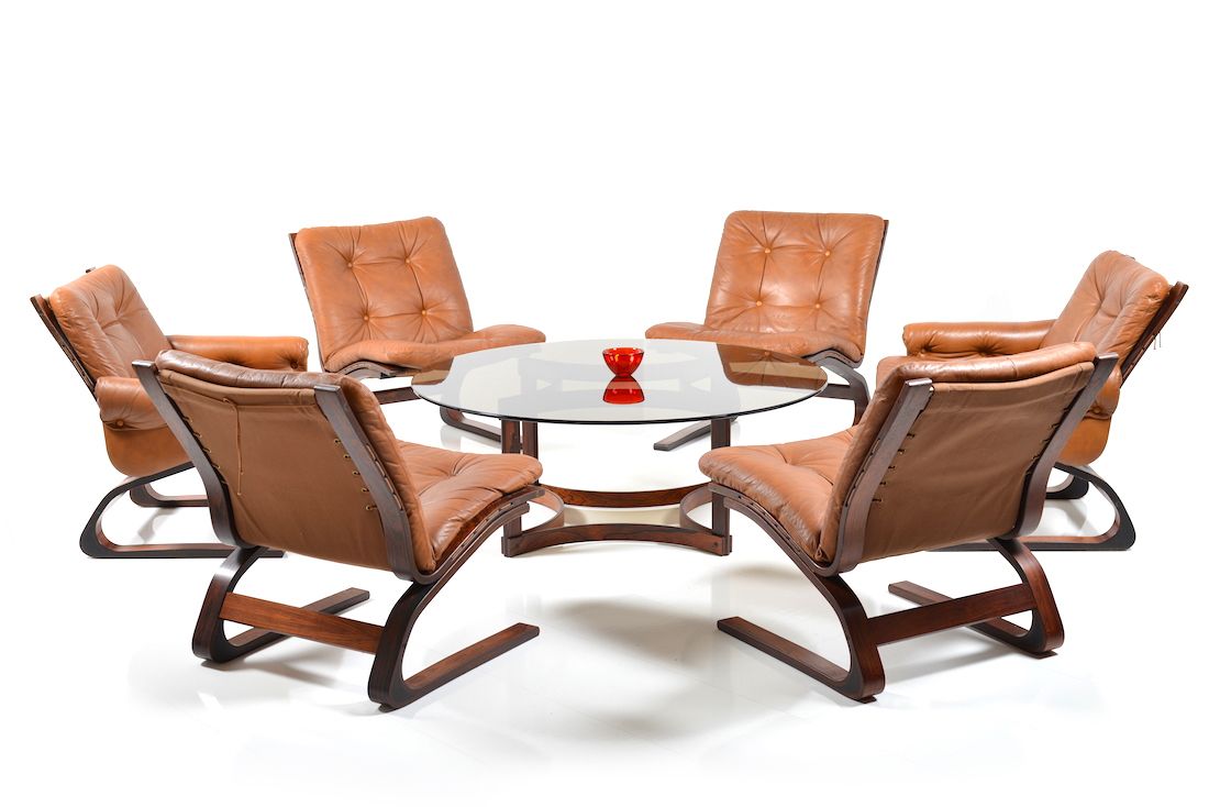 Norway Coffee Table Set Rascalartsnyc Norwegian Rosewood Kengu Easy Chairs And Table By Elsa Nordahl