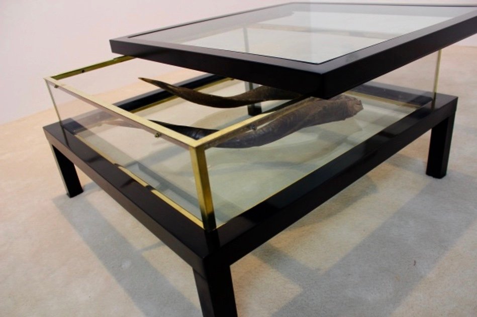 Sliding Coffee Table Best Imagefact Co Hollywood Regency Sliding Top Br Coffee Table By Romeo Rega For