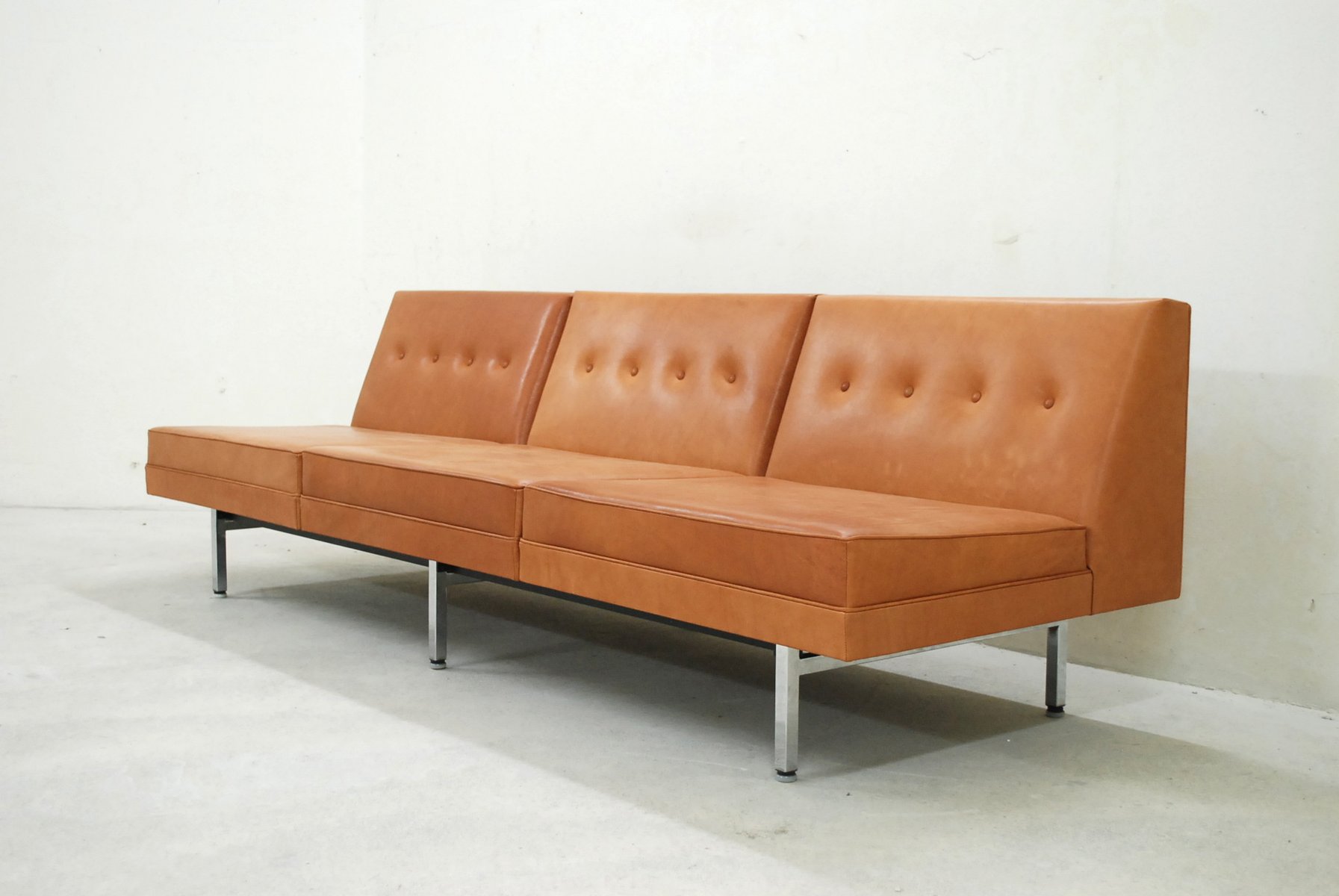 Cognac Leather Modular Sofa Set By George Nelson For Herman Miller Cognac Leather Modular Sofa Set By George Nelson For Herman Miller 1968 At Pamono