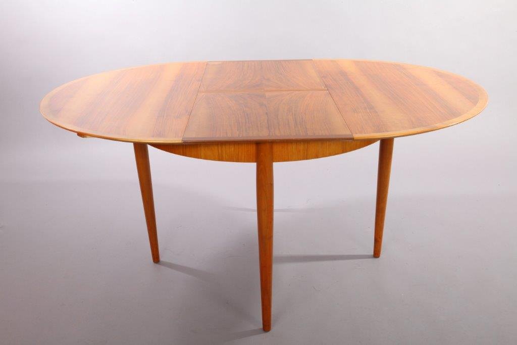 German Cherry Wood Extendable Dining Table With Six Chairs By Ernst German Cherry Wood Extendable Dining Table With Six Chairs By Ernst Martin Dettinger For Lübke 1960s Set Of 7
