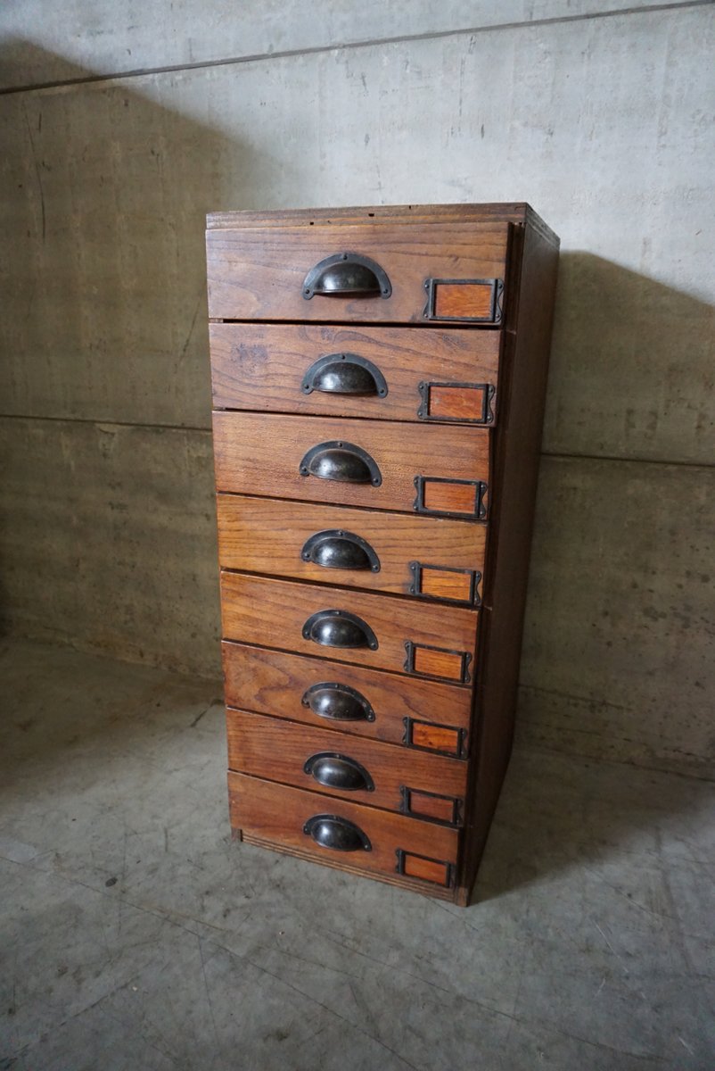 Vintage French Oak and Plywood Workshop Cabinet 1950s for 