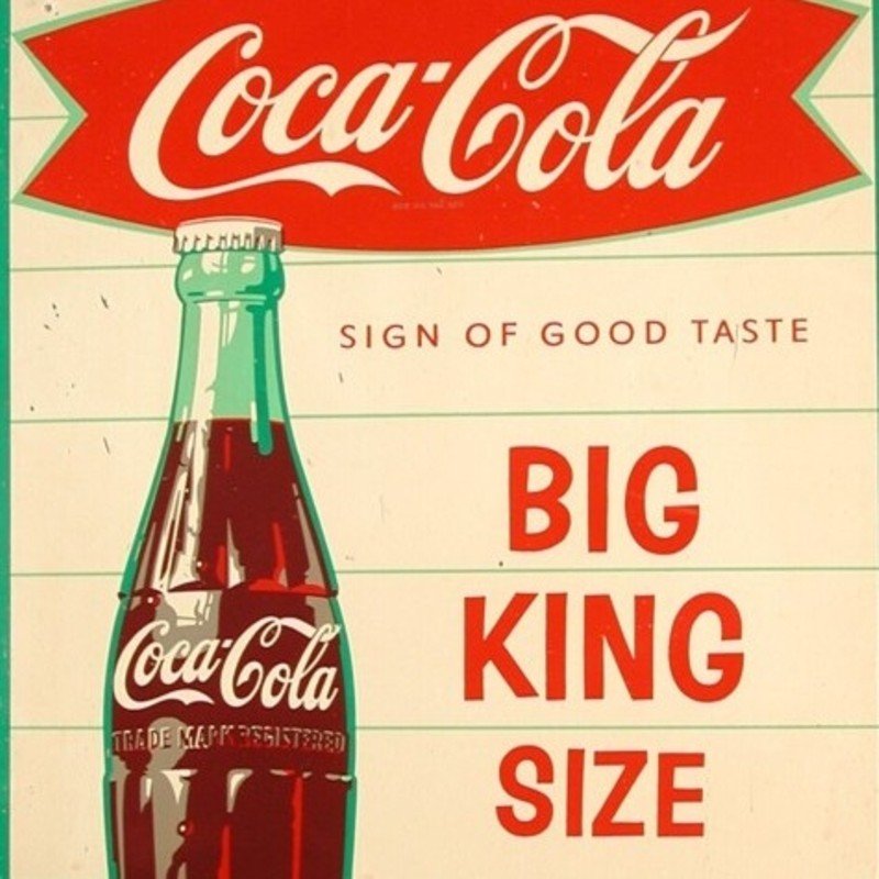 Vintage Coca Cola Advertisement Sign, 1960s for sale at Pamono