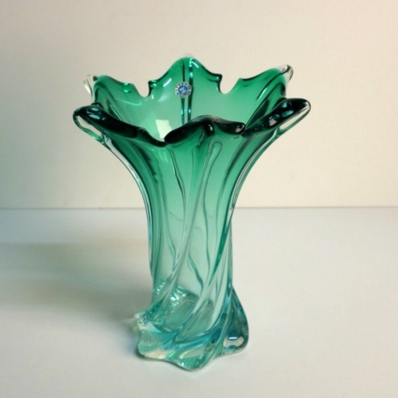 Italian Large Green Murano Glass Vase 1950s For Sale At Pamono 4954