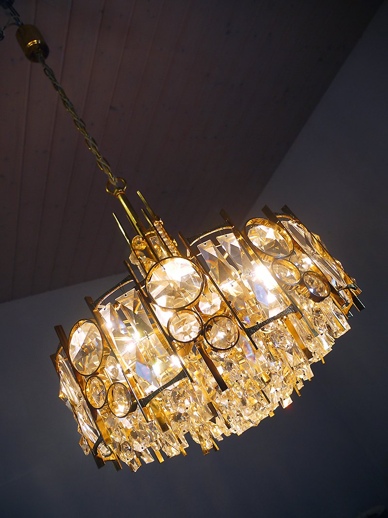 Gold Plated Hollywood Regency Crystal Chandelier From Palwa 1960s Gold Plated Hollywood Regency Crystal Chandelier From Palwa 1960s For At Pamono