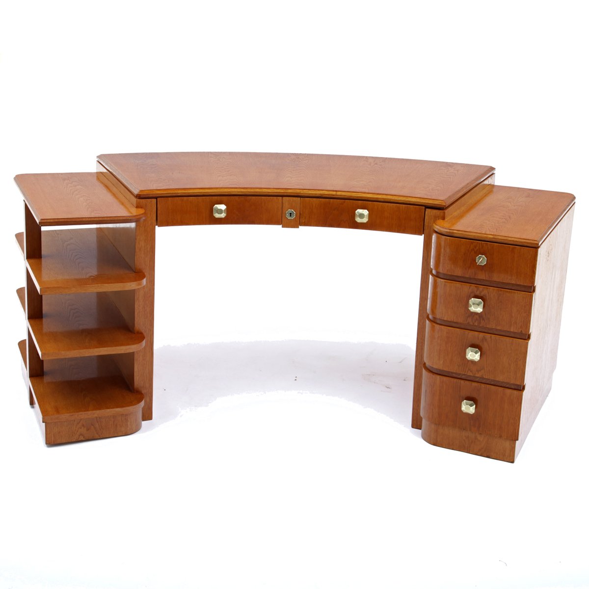 French Curved Art Deco Desk 1930s For At Pamono