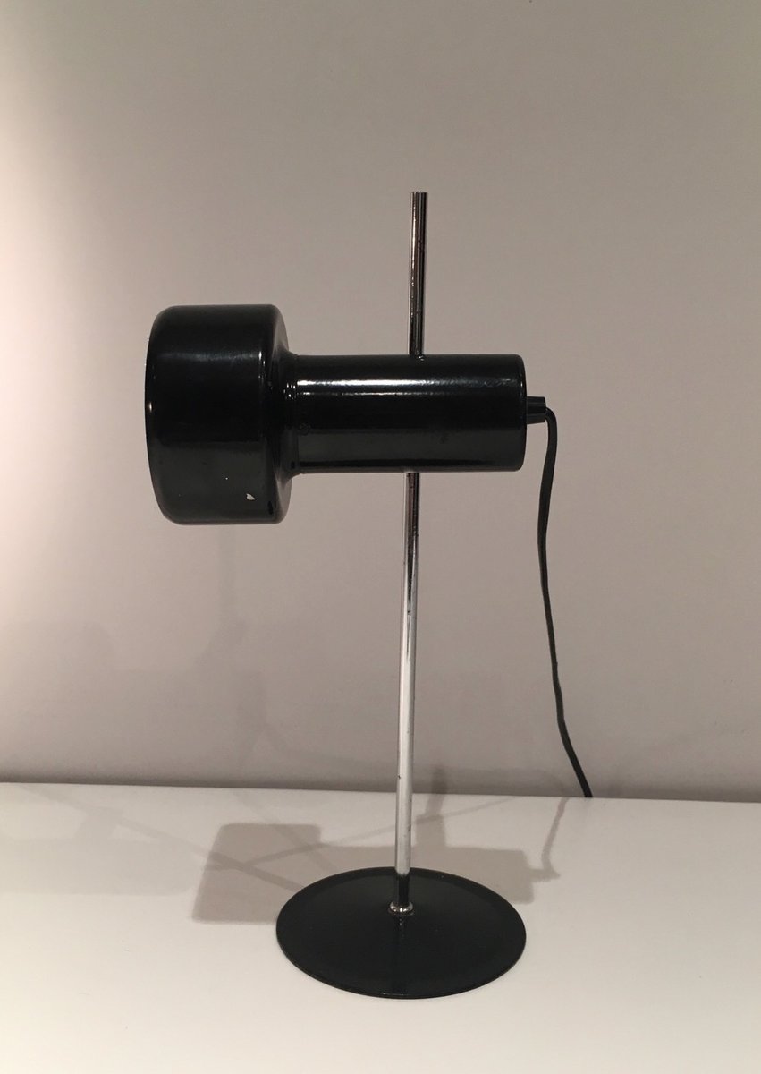 Mid Century Black Lacquered Metal Chrome Desk Lamp For At Pamono Mid Century Black Lacquered Metal Chrome Desk Lamp