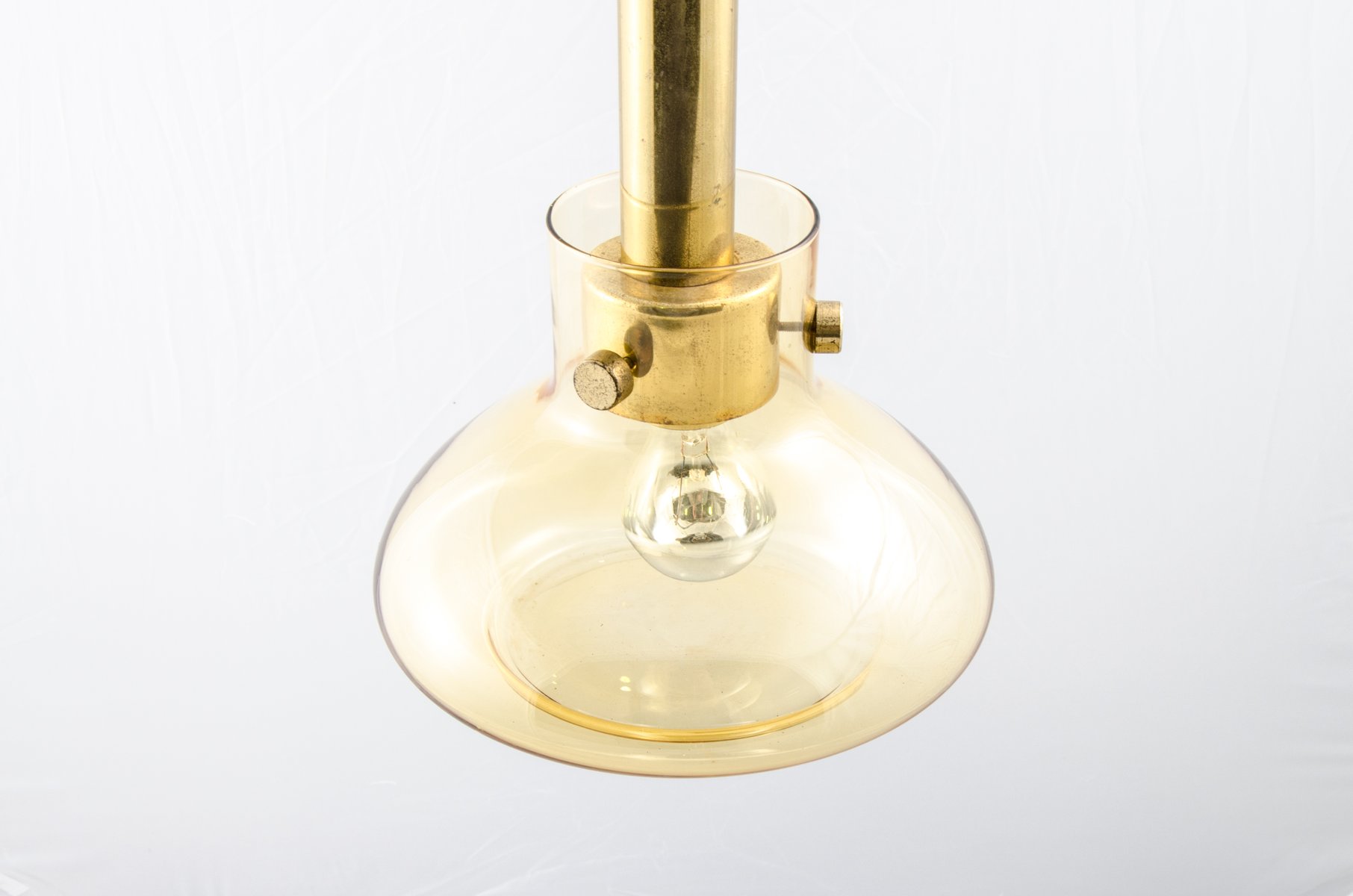 Mid Century Brass And Glass Ceiling Lamp From Limburg Glashutte For Mid Century Brass And Glass Ceiling Lamp From Limburg Glashutte
