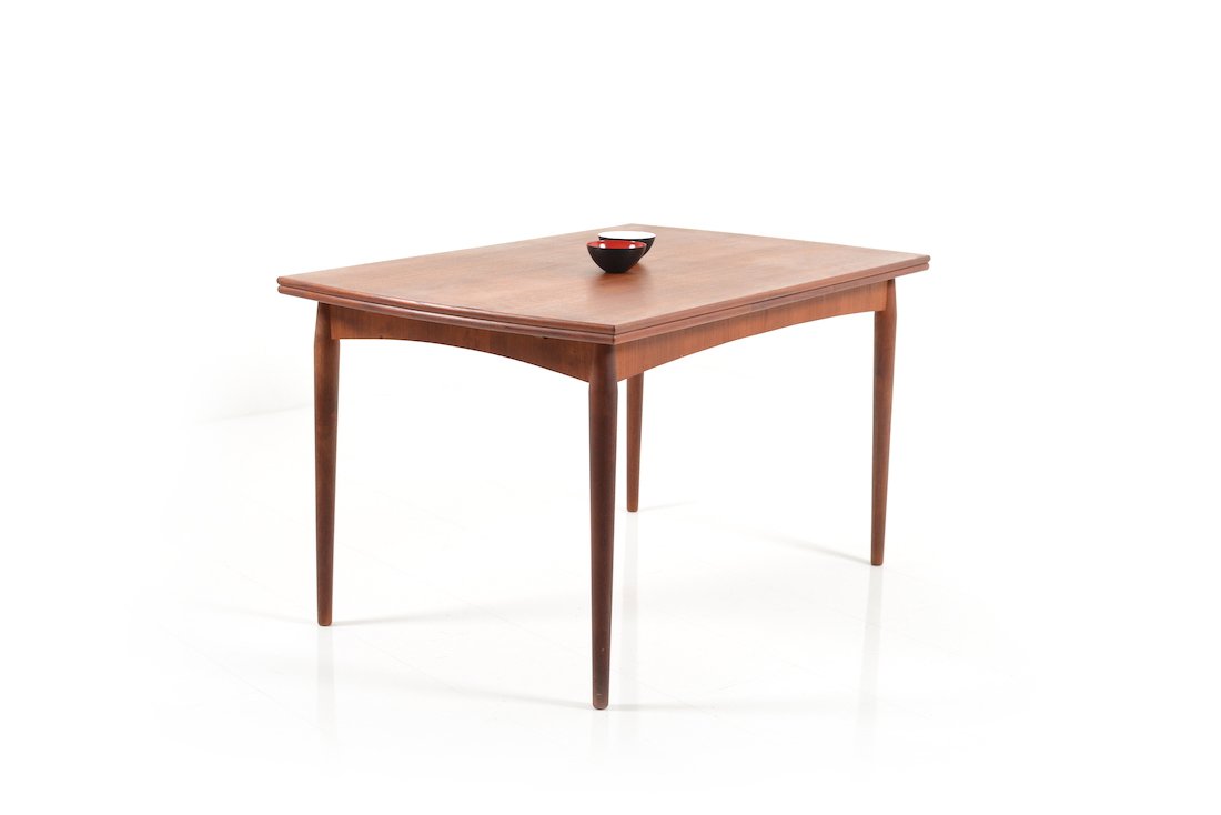 Tavolo da pranzo allungabile in teak, Danimarca, anni \'50 in vendita ... Tavolo da pranzo allungabile in teak, Danimarca, anni \'50 in vendita ...