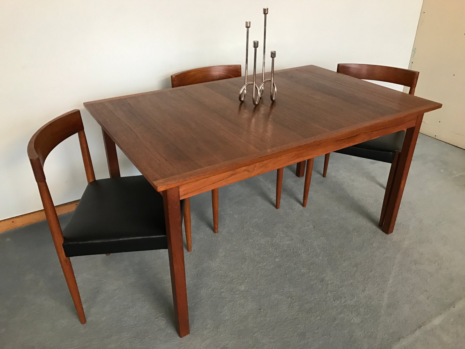 Vintage Scandinavian Teak Dining Table By Nils Jonsson For Sale At