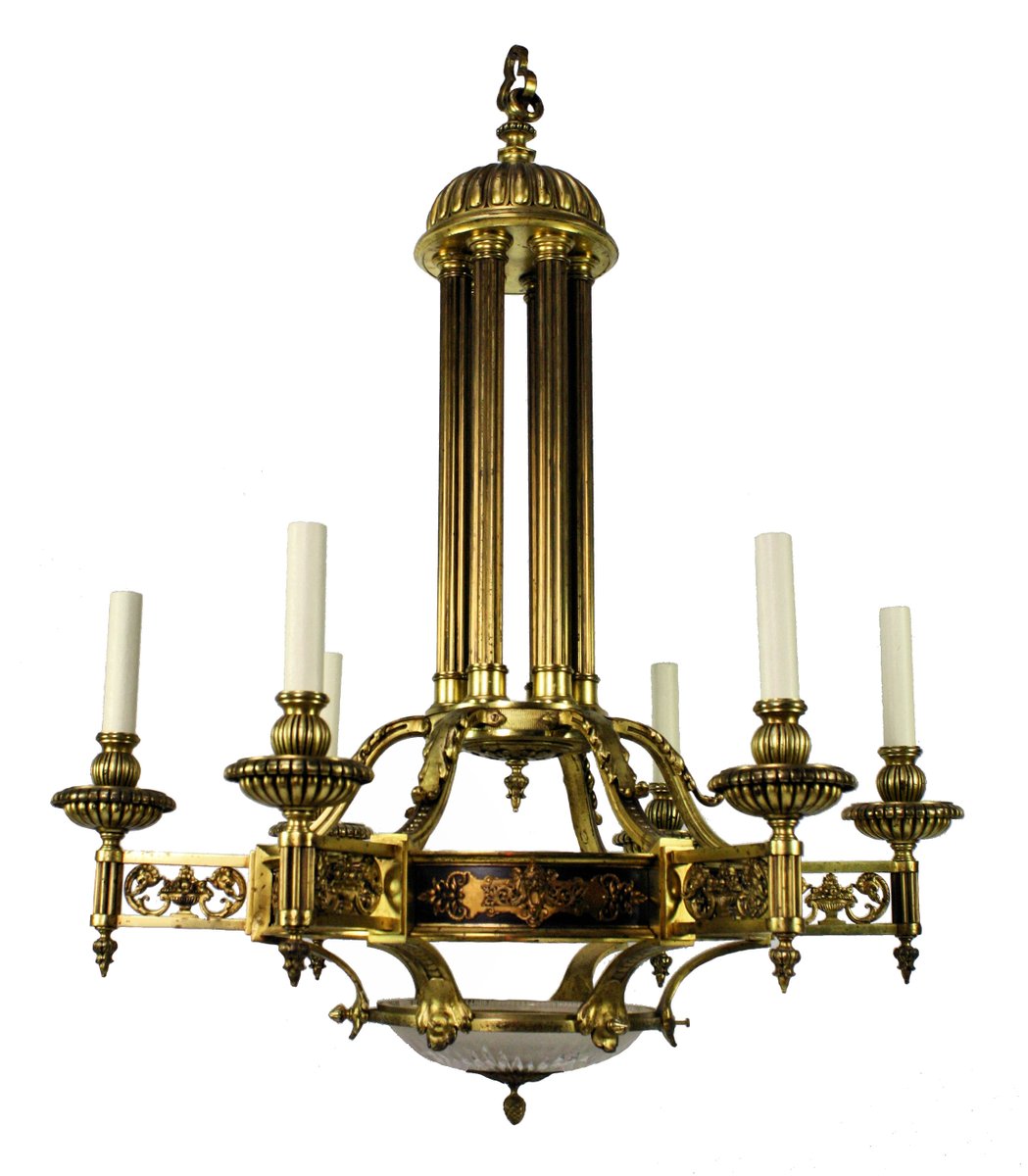 Large French Empire Gilt Bronze Chandelier 1860s For At Pamono Large French Empire Gilt Bronze Chandelier 1860s