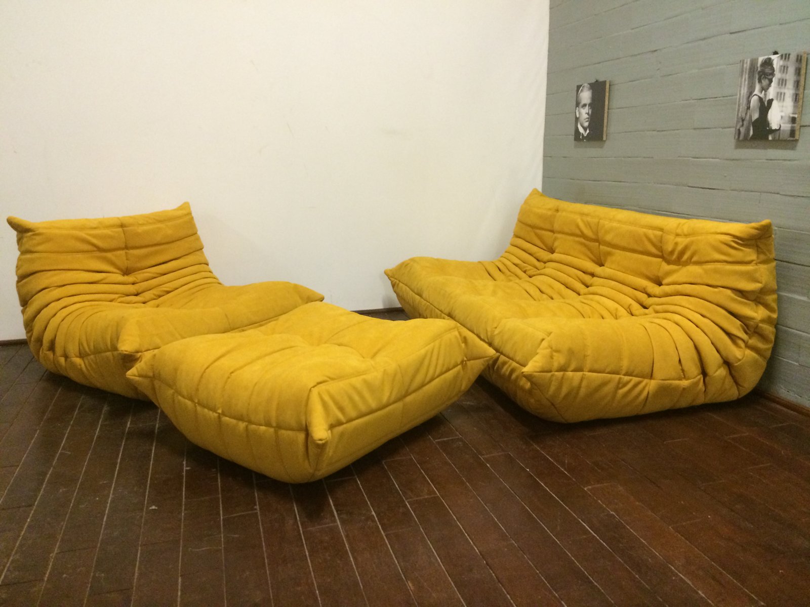 set de canap togo alcantara jaune par michel ducaroy pour ligne roset 1970s set de 3 - Ligne Roset Canape set de canap togo alcantara jaune par michel ducaroy pour ligne roset 1970s set de 3 - Ligne Roset Canape