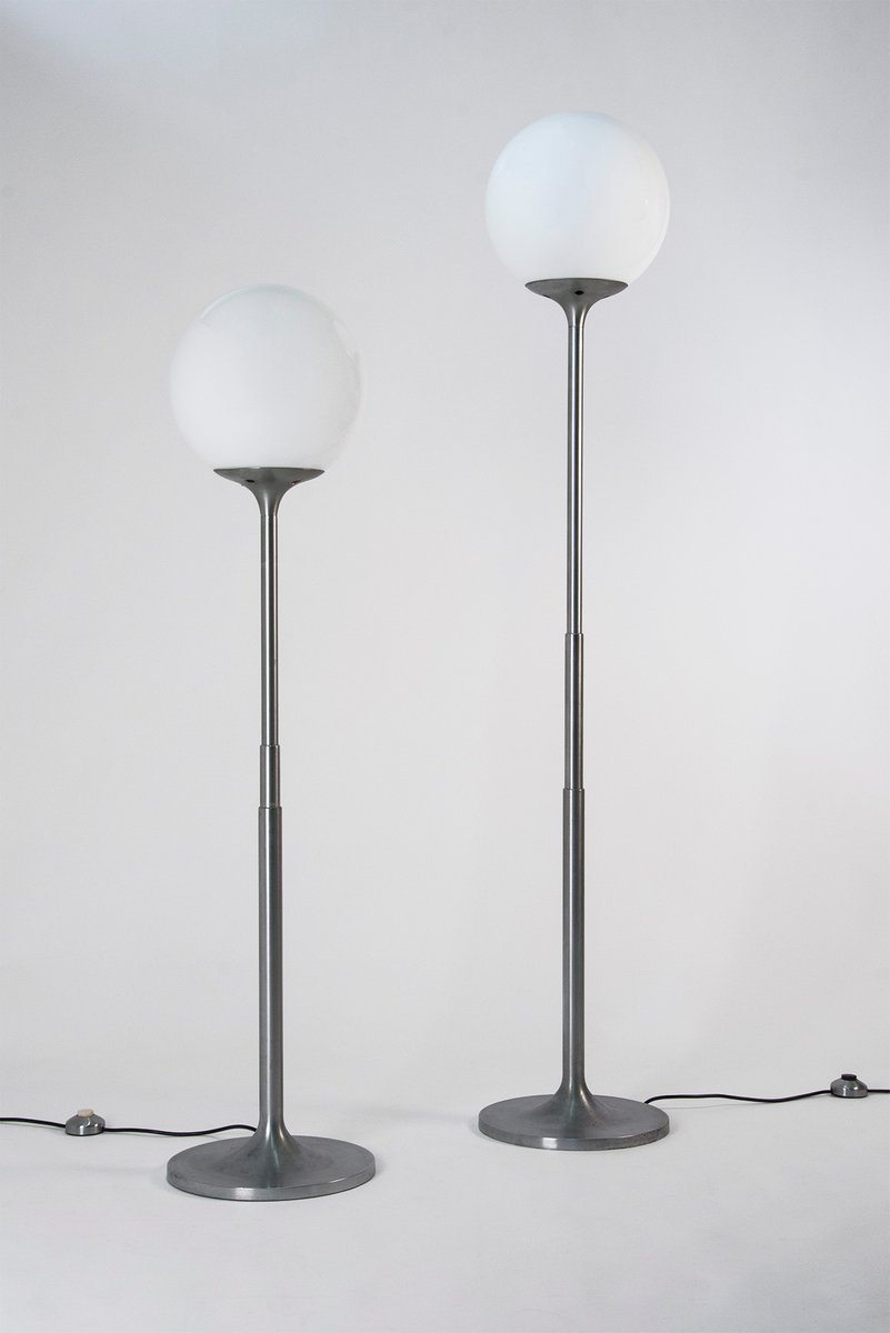 Lampade da terra Polluce vintage di Enzo Mari e Anna Fasolis per Artemide set di 2 in vendita su Pamono