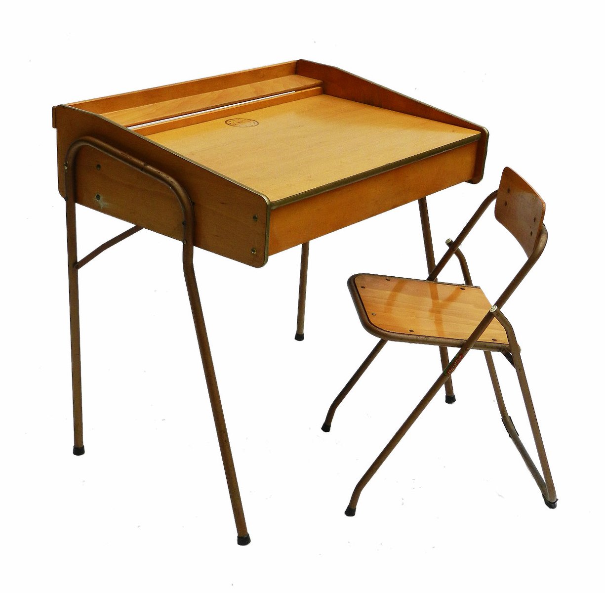 French Mid Century Childs Desk And Folding Chair From Brevete French Mid Century Childs Desk And Folding Chair From Brevete Lallemand For At Pamono