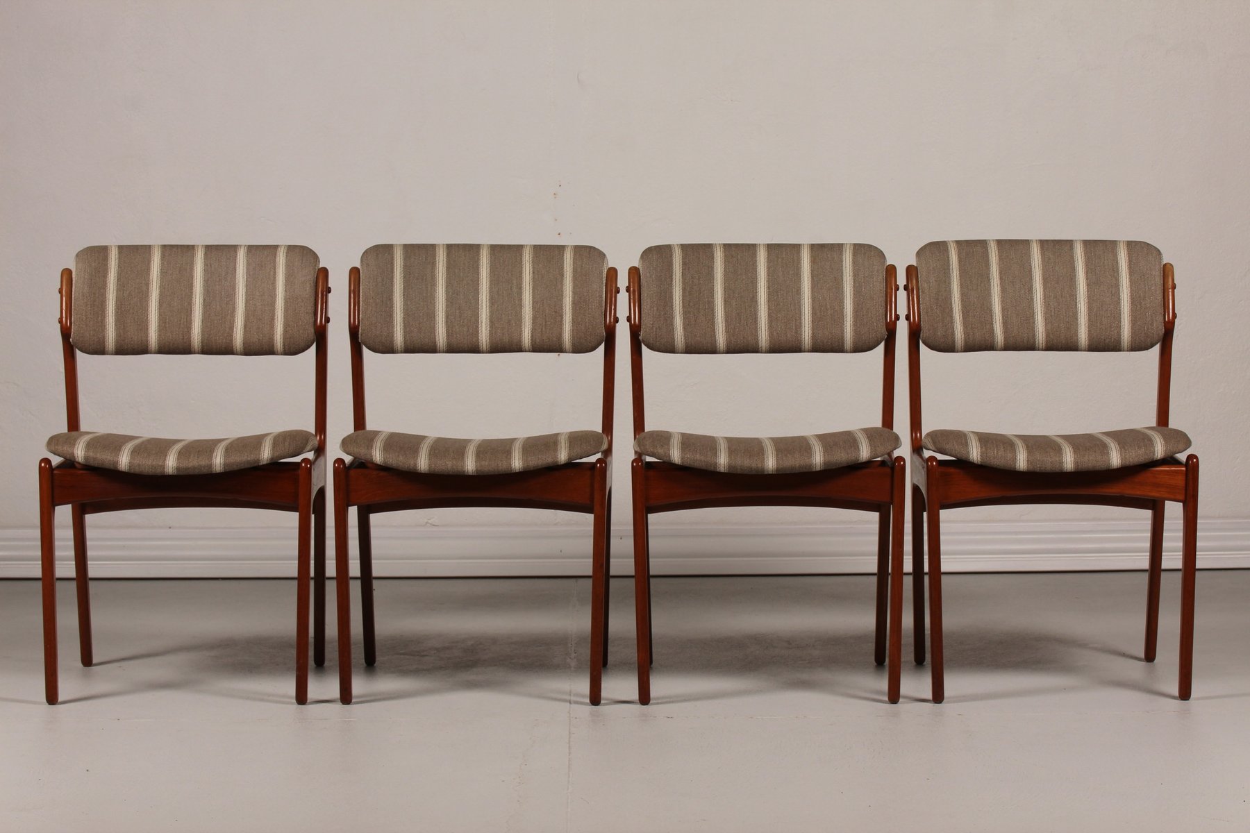 Mid Century OD 49 Teak Dining Chairs by Erik Buch for Oddense