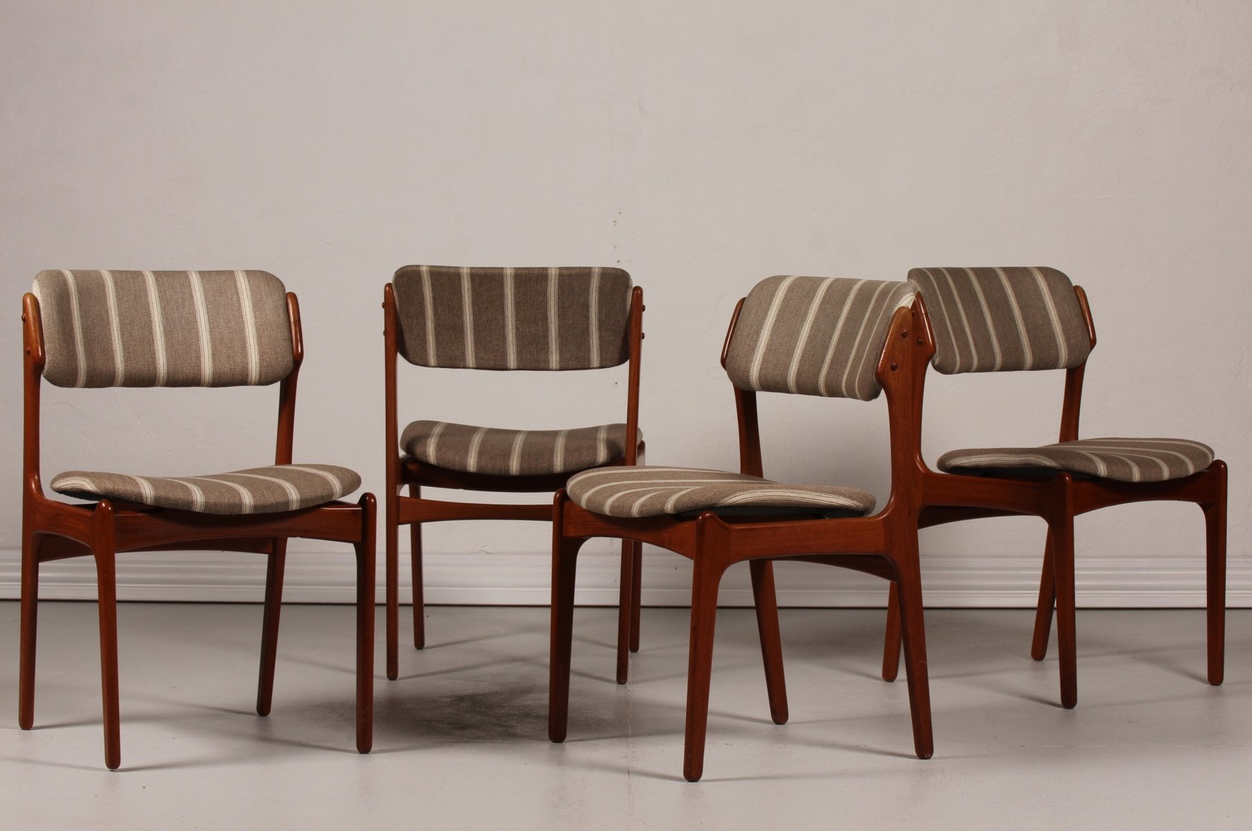 Mid Century OD 49 Teak Dining Chairs By Erik Buch For Oddense