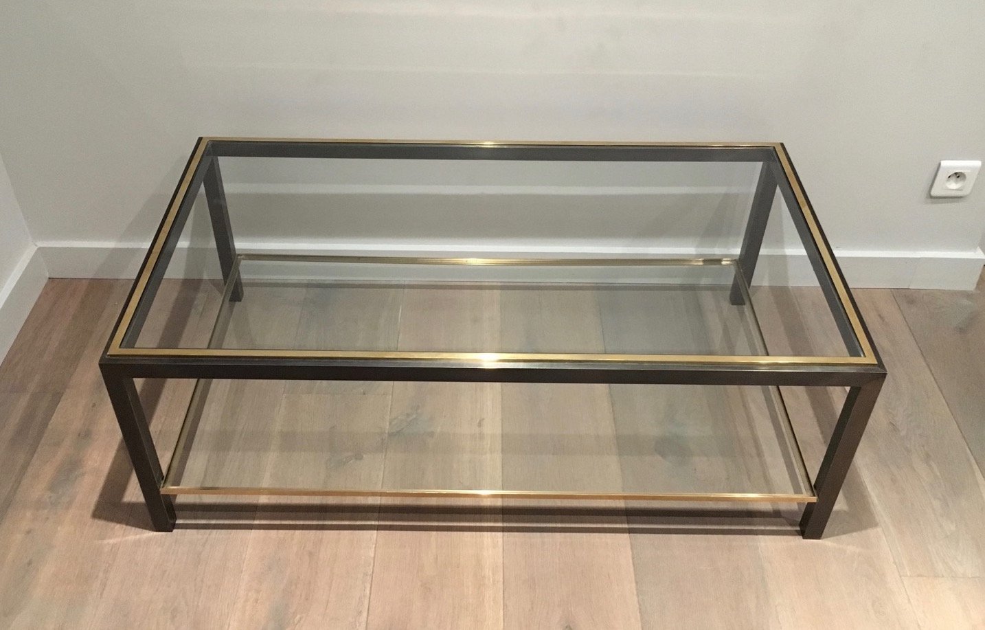 Vintage Brushed Metal Coffee Table 1970s For At Pamono Vintage Brushed Metal Coffee Table 1970s