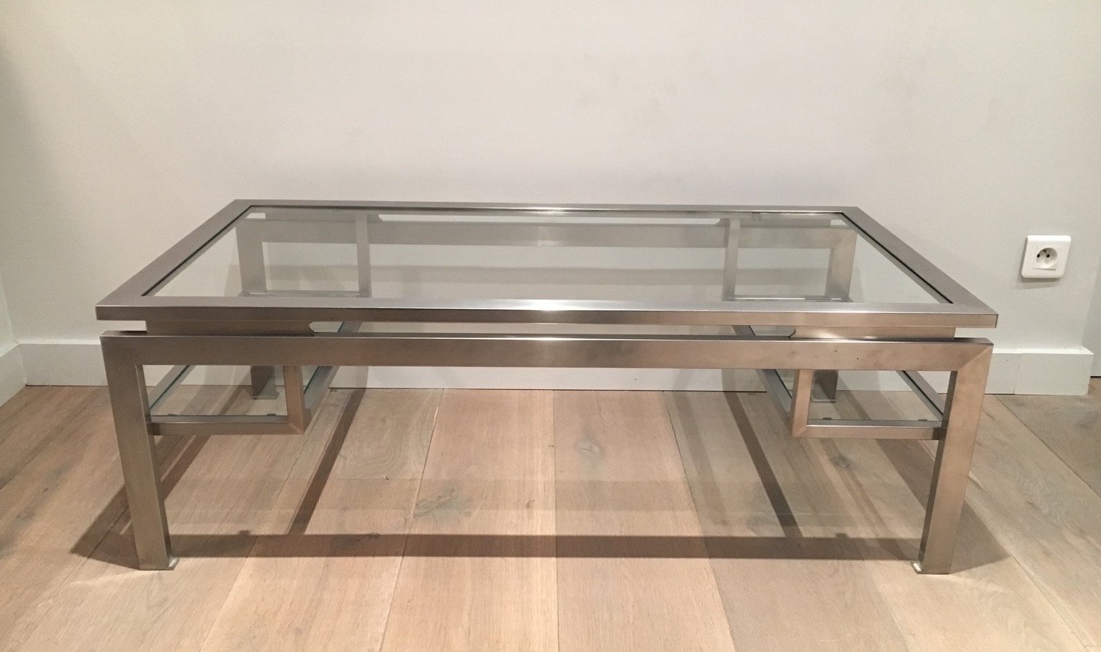 Modernist Brushed Metal Coffee Table By Guy Lefèvre For At Pamono