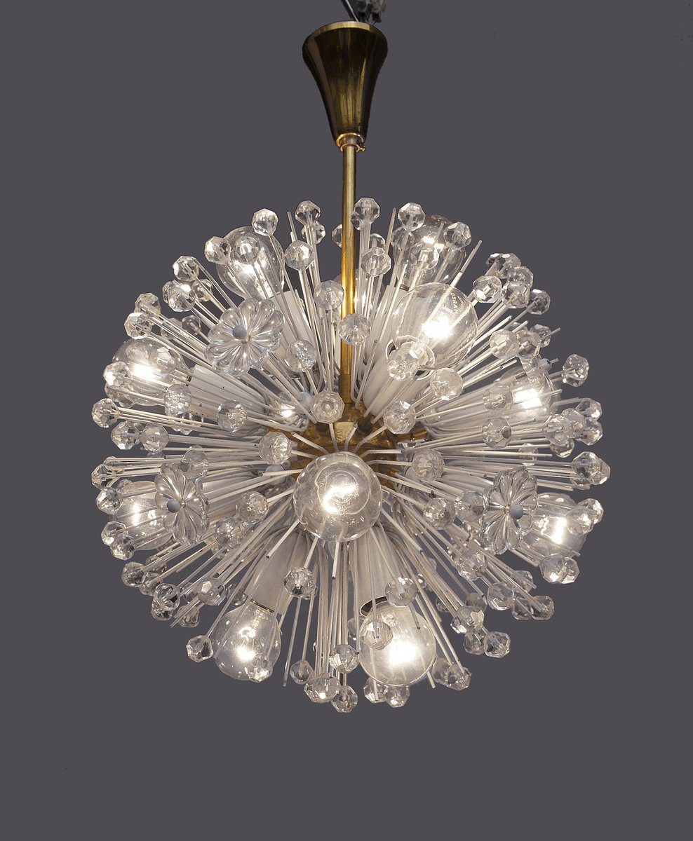 Snowball Sputnik Chandelier By Emil Stejnar For Rupert Nikoll 1950s Snowball Sputnik Chandelier By Emil Stejnar For Rupert Nikoll 1950s