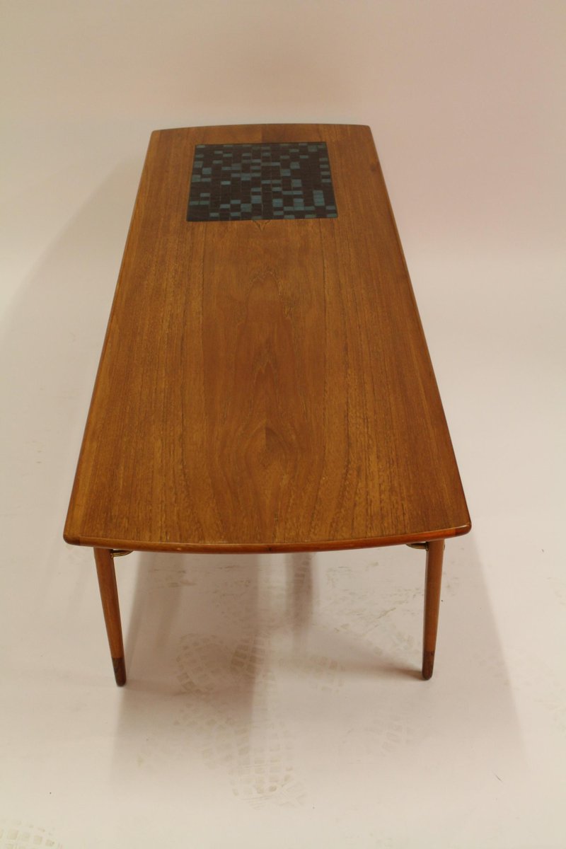 Vintage Danish Teak Coffee Table with Ceramic Tiles and ...