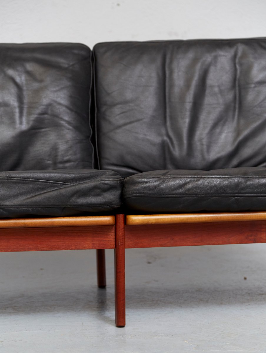 Mid Century Teak Leather Sofa By Illum Wikkelsø For Niels Price 2 786 00 Regular 3 238