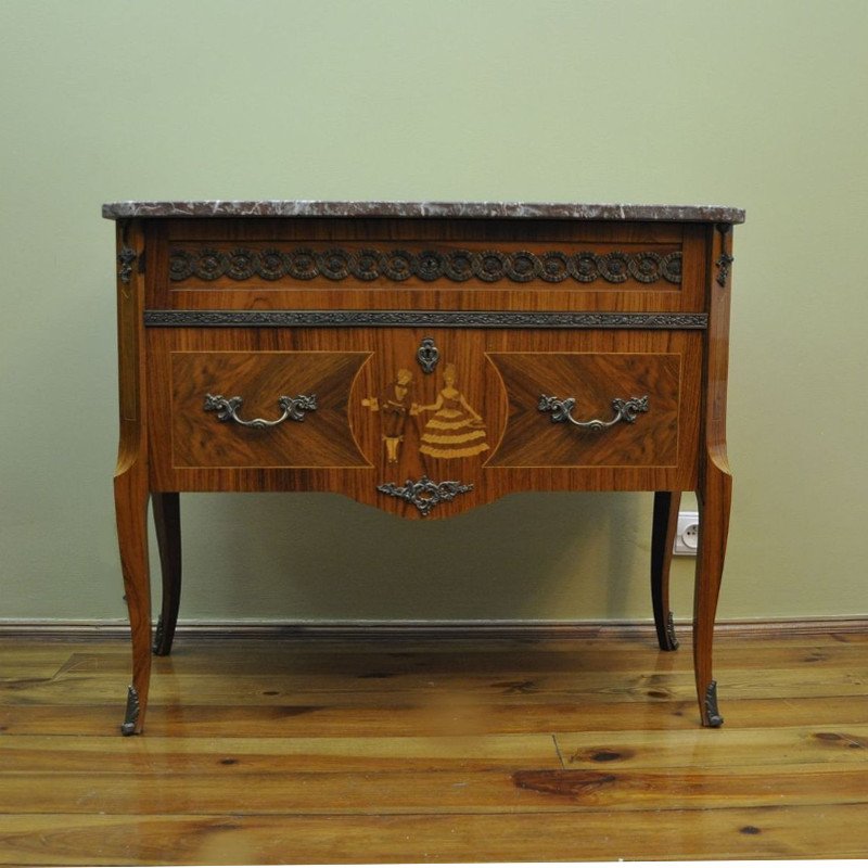 Vintage Dresser With A Marble Top For At Pamono