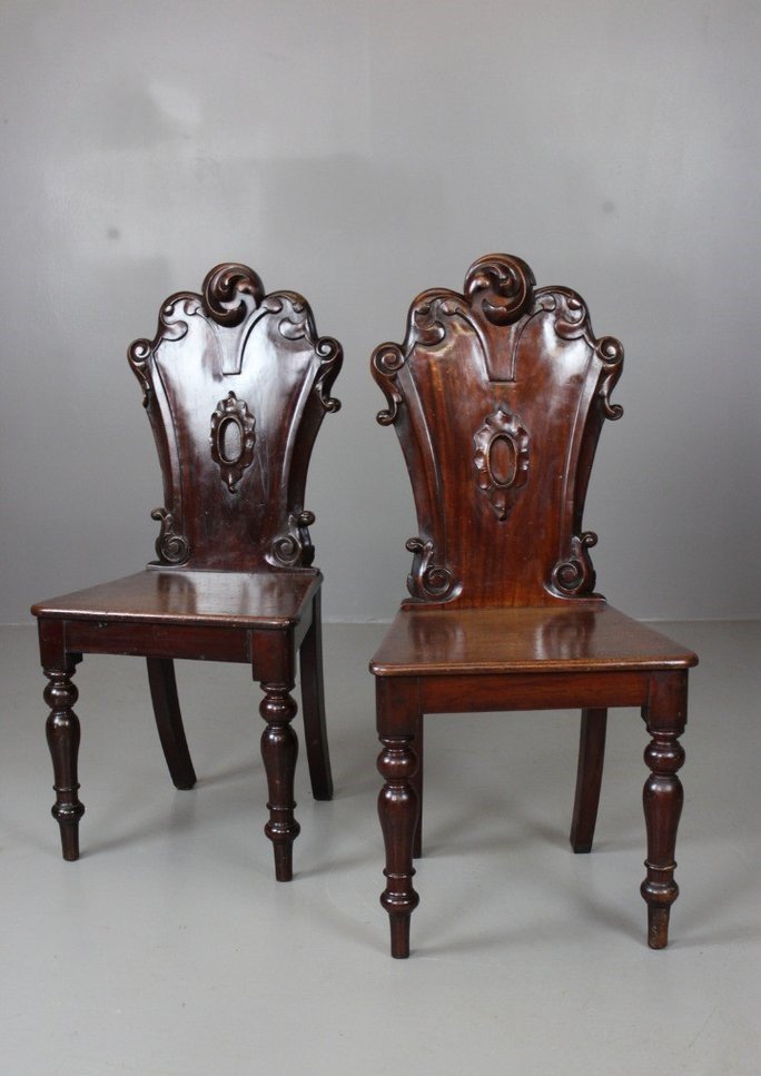 Antique Victorian Hall Chairs, Set Of 2 For Sale At Pamono Antique Victorian Hall Chairs, Set of 2 - Antique Victorian Hall Chairs, Set Of 2 For Sale At Pamono