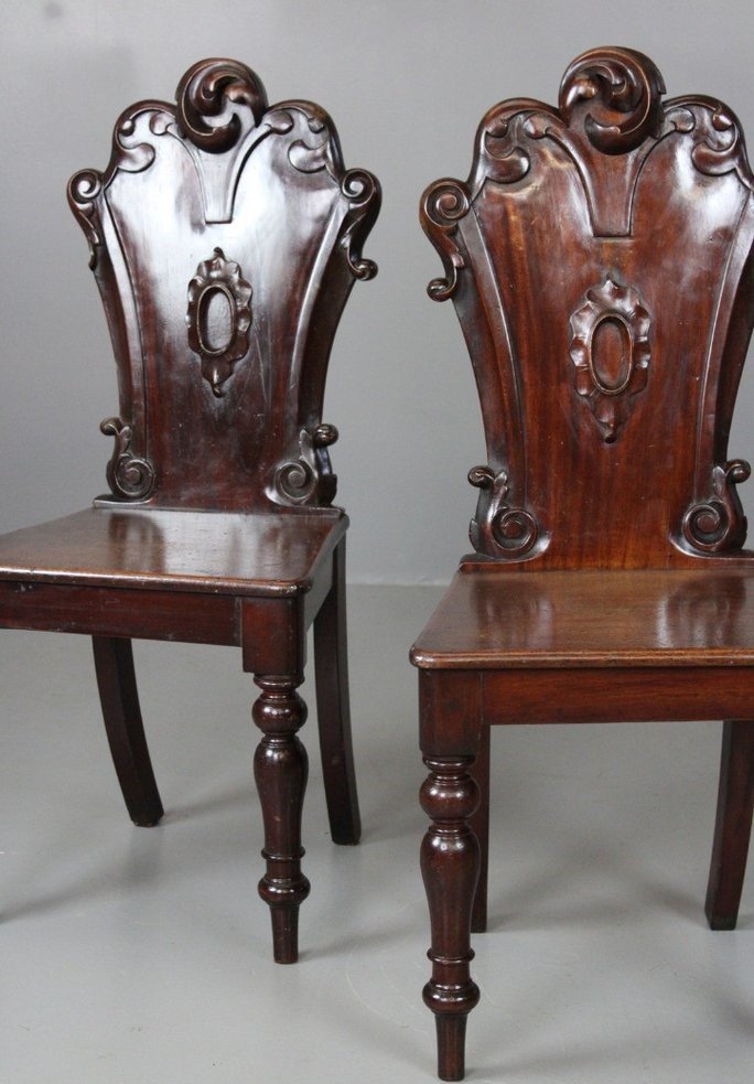 Antique Victorian Hall Chairs, Set Of 2 For Sale At Pamono Antique Victorian Hall Chairs, Set of 2 - Antique Victorian Hall Chairs, Set Of 2 For Sale At Pamono
