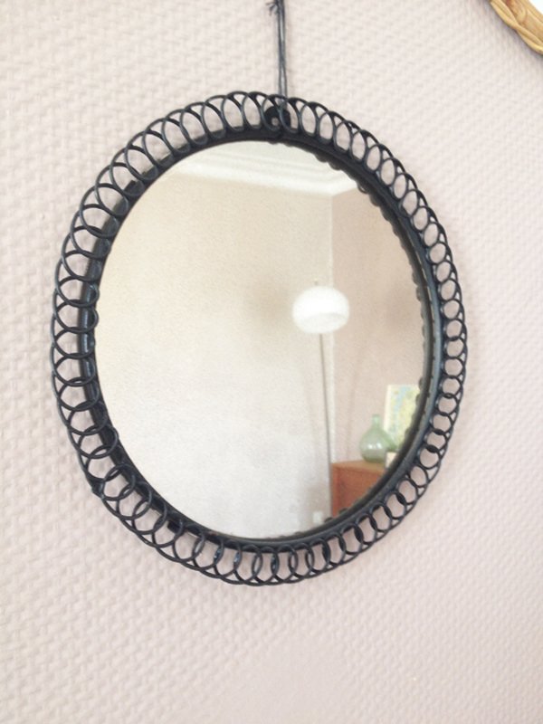 Round Metal Flower Mirror 1970s For At Pamono Round Metal Flower Mirror 1970s