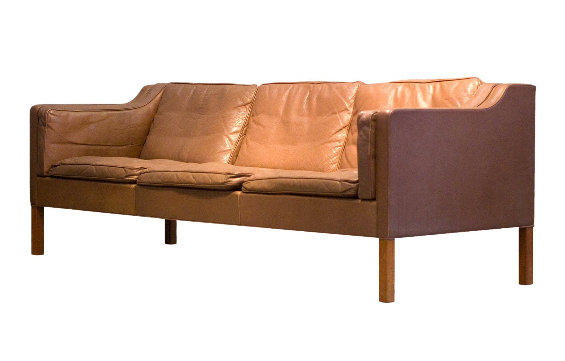 Mid Century Model 2213 Brown 3 Seater Leather Sofa By Børge Mid Century Model 2213 Brown 3 Seater Leather Sofa By Børge Mogensen For Fredericia 1977 At Pamono