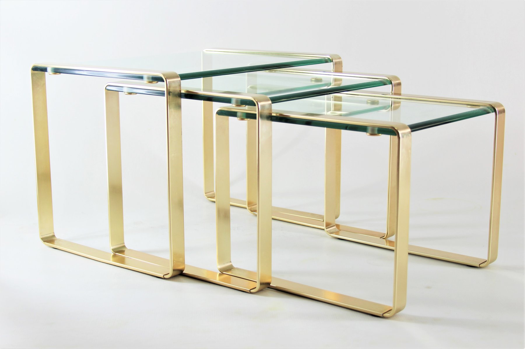 3 Piece Nesting Coffee Table Set End Nesting Tables From Fontana Arte 1960s For At Pamono
