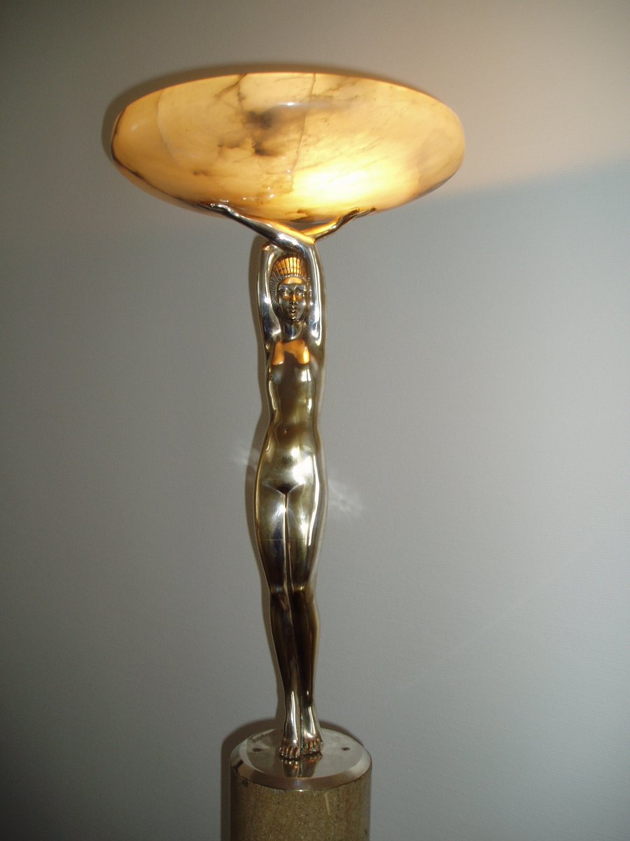 Art Deco Floor Lamp by Pierre le Faguays, 1920s for sale at Pamono Art Deco Floor Lamp by Pierre le Faguays, 1920s for sale at Pamono