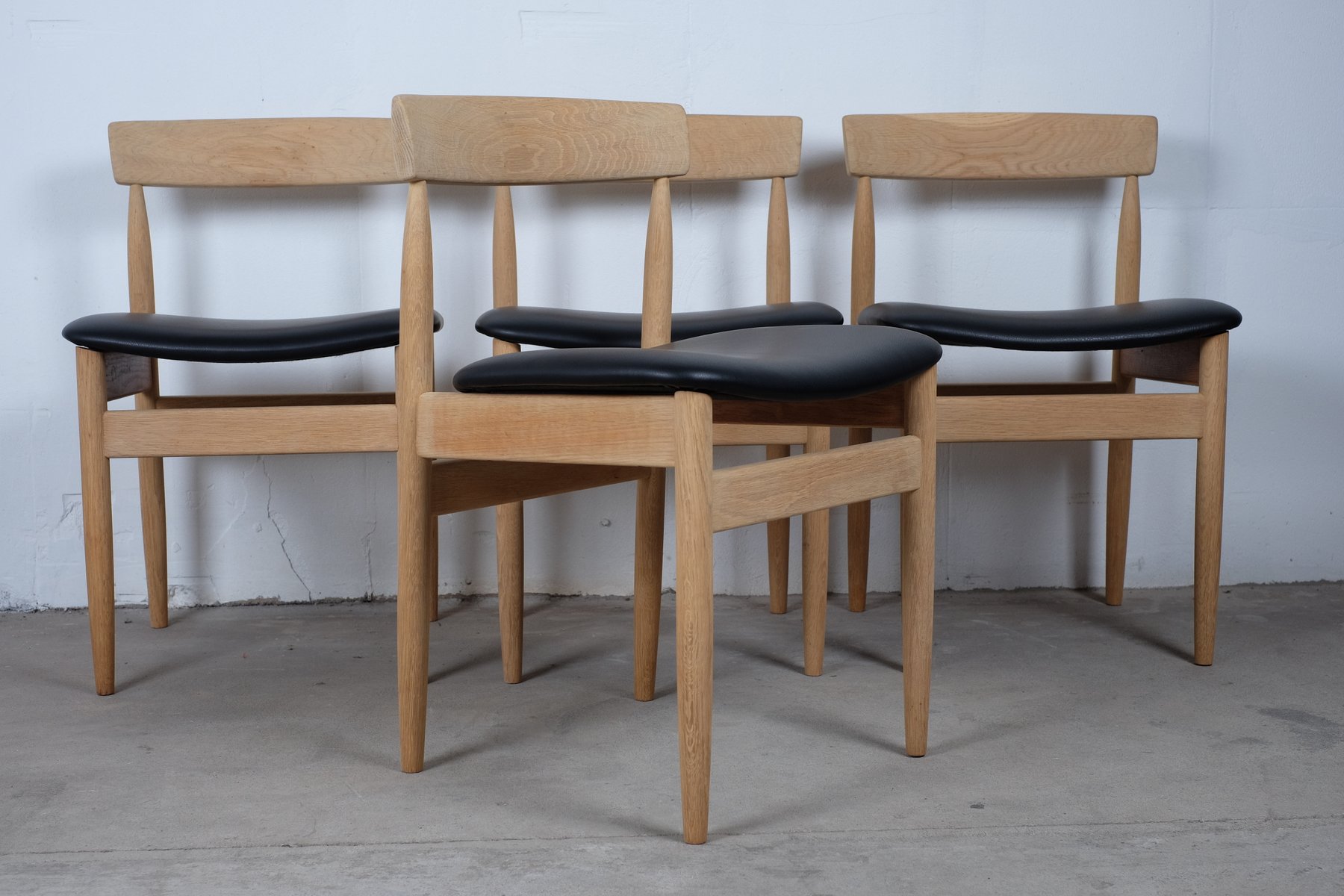 Mid Century Danish Solid Oak Dining Chairs Set Of 4 For At Mid Century Danish Solid Oak Dining Chairs Set Of 4