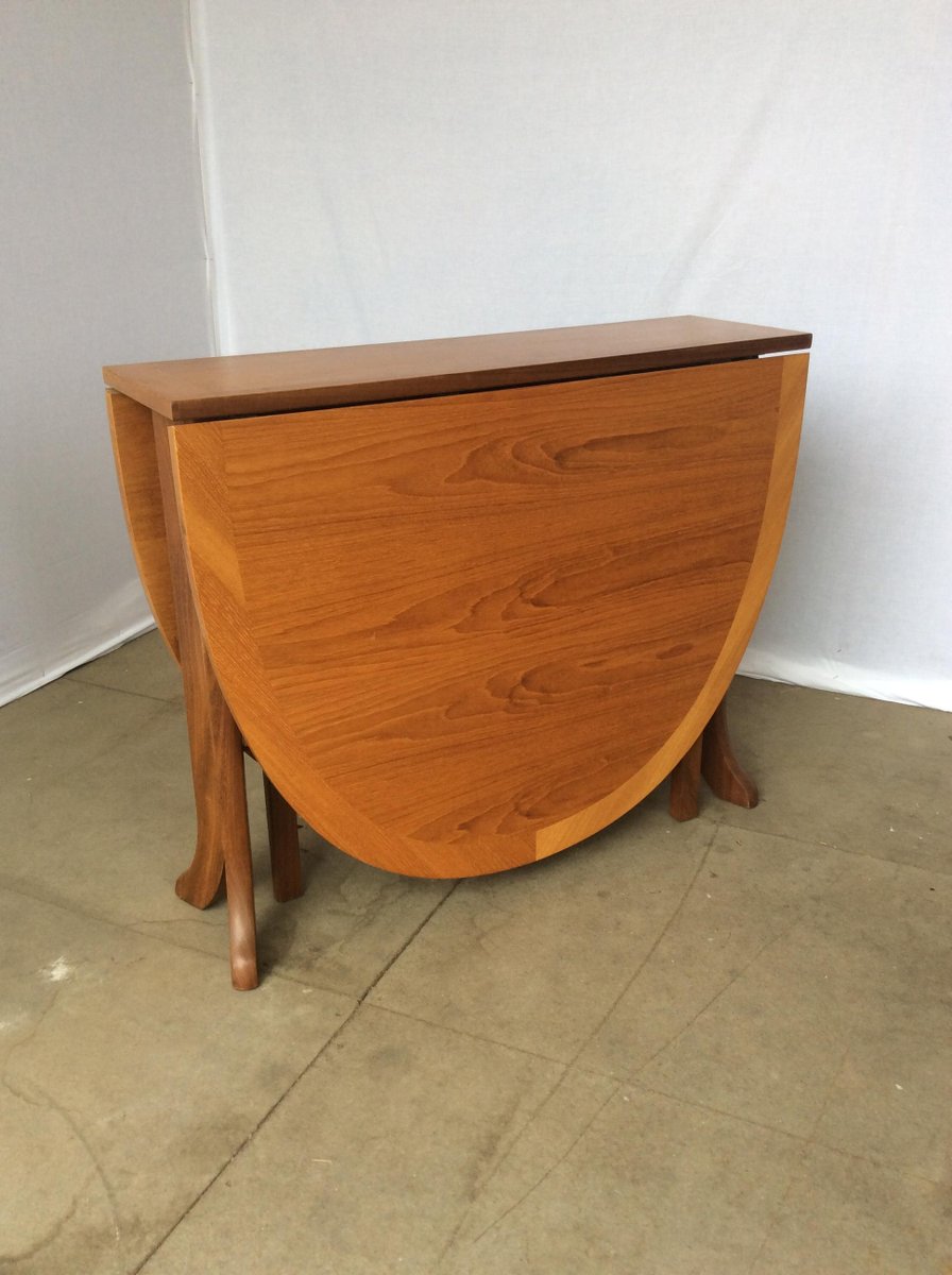 Mid Century Oval Fold Up Teak Dining Table From Nathan For At Mid Century Oval Fold Up Teak Dining Table From Nathan