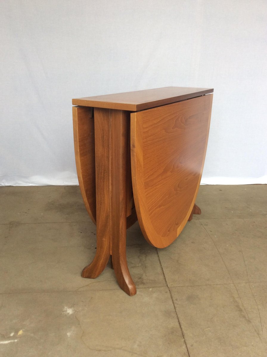 Mid Century Oval Fold Up Teak Dining Table From Nathan For At Mid Century Oval Fold Up Teak Dining Table From Nathan