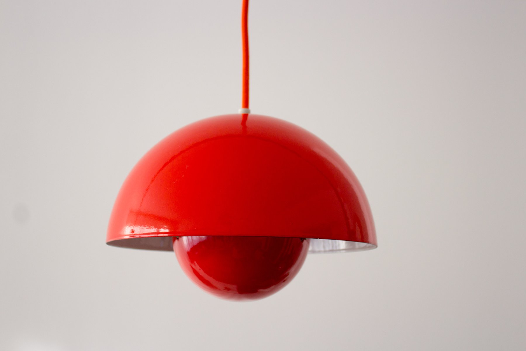 Vintage Vp1 Flower Pot Lamp By Verner Panton For Louis Poulsen 1968 Vintage Vp1 Flower Pot Lamp By Verner Panton For Louis Poulsen 1968