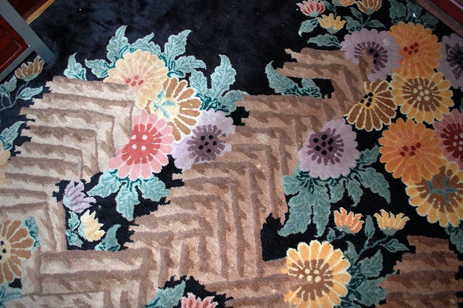 handgemachter chinesischer art deco teppich 1920er 6