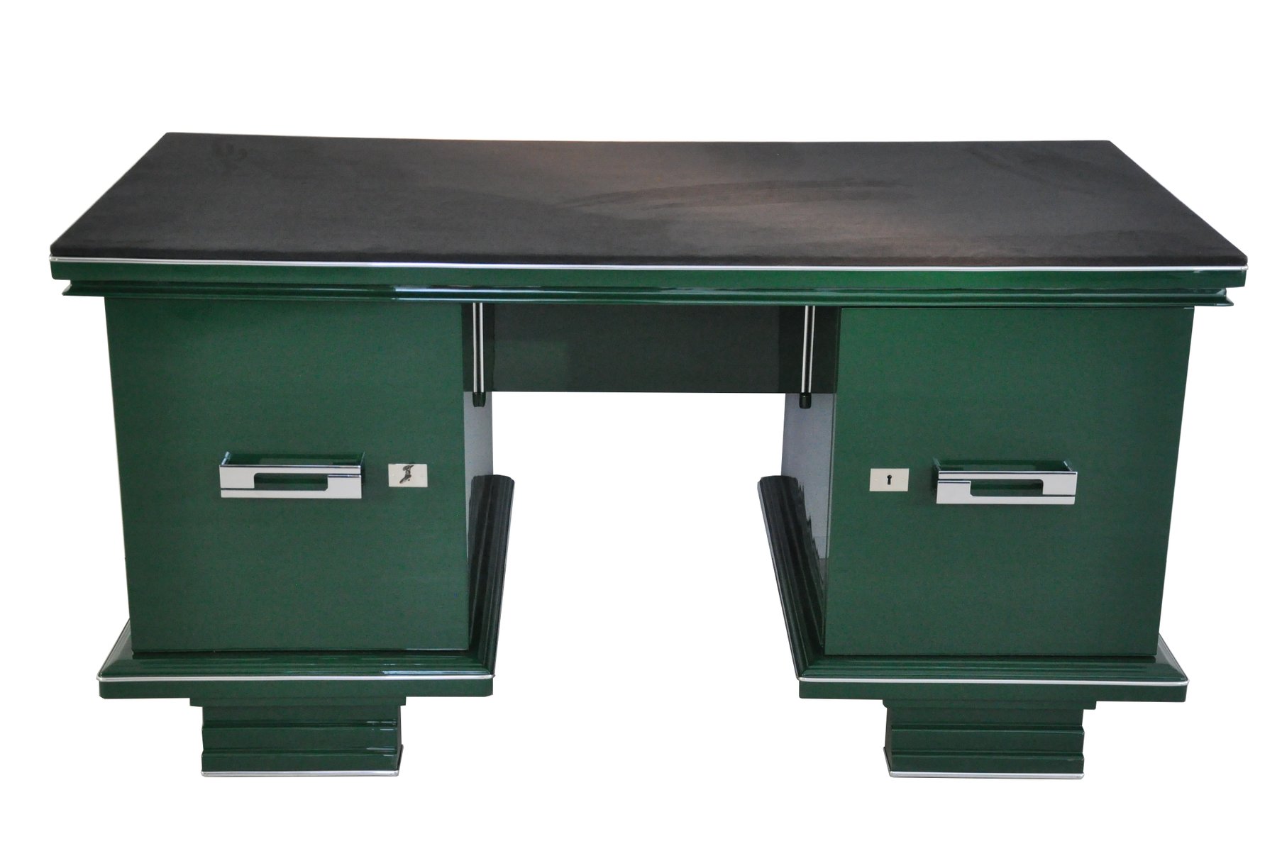 Vintage Jaguar Racing Green Art Deco Desk For At Pamono